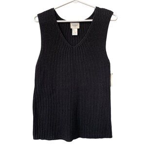 Y2K Monterey By Koret Sweater Vest Size Medium Ribbed Chunky Deadstock NEW